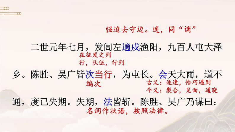 统编九年级语文下册  22 陈涉世家【第二课时】 PPT课件第8页