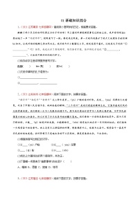 【精品】2022-2023学年七年级语文上学期期中专题复习01 基础知识综合（含答案解析）