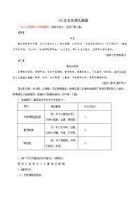 【精品】2022-2023学年七年级语文上学期期中专题复习04 文言文对比阅读（含答案解析）