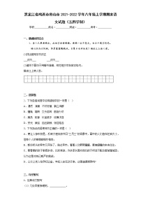 黑龙江省鸡西市密山市2021-2022学年八年级上学期期末语文试题（五四学制）(含答案)