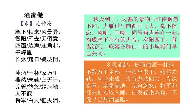 渔家傲·秋思 课件第4页