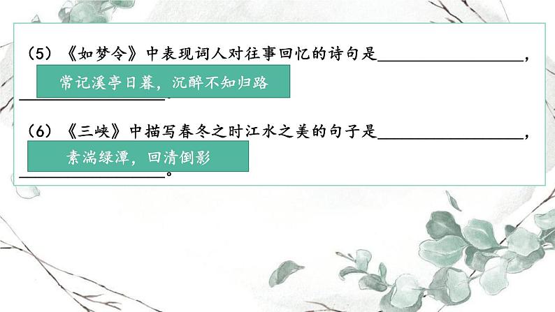 2022-2023学年部编版语文初二期末专项复习2——古诗文阅读课件第8页