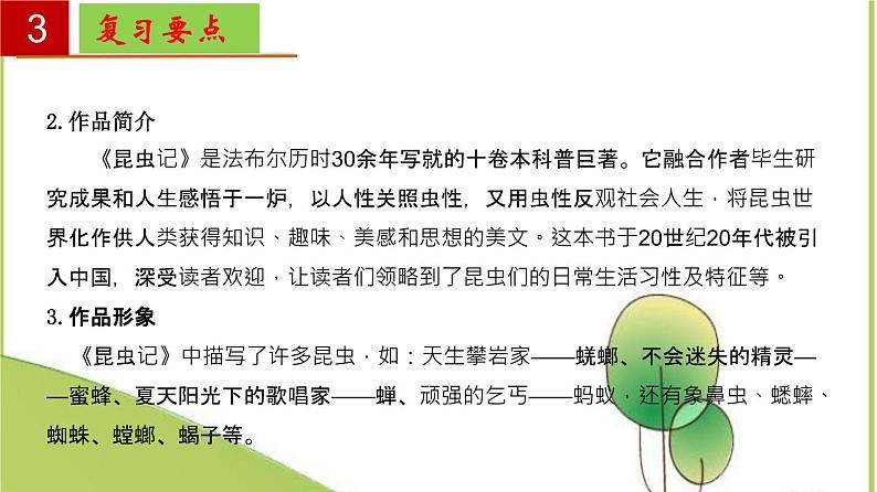 2022-2023学年八年级语文上册单元复习过过过（名著导读《昆虫记》：科普作品的阅读【过知识】课件第6页