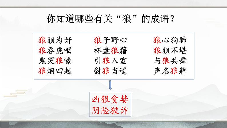 部编版语文《狼》PPT课件01