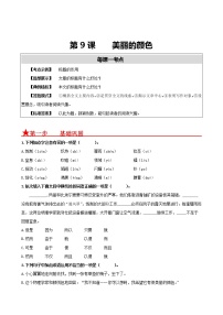 人教部编版八年级上册美丽的颜色综合训练题