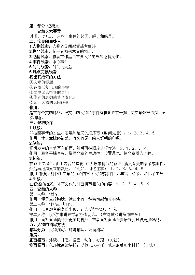 初中语文阅读题答题技巧大汇总第1页