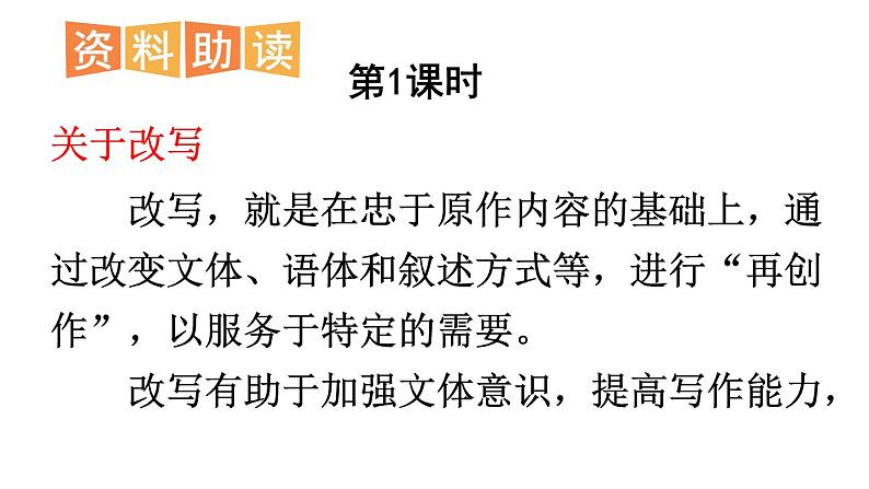 部编版九年级语文上册--写作 学习改写（课件）04