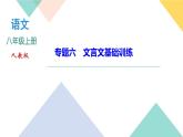 人教部编版语文八上  专题六 文言文基础训练（练习课件PPT含答案）