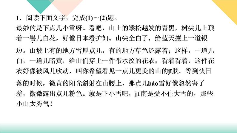 ２济南的冬天（同步练习课件PPT）第3页