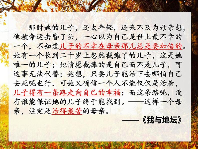 第5课《秋天的怀念》课件   部编版语文七年级上册第7页