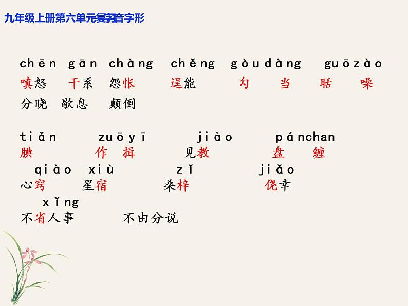 2022-2023学年部编版语文九年级上册第六单元复习课件05