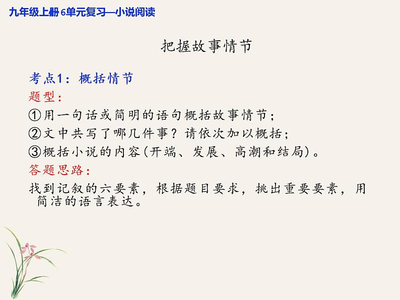 2022-2023学年部编版语文九年级上册4-6单元复习 课件07