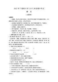 湖南省郴州市第九中学2022-2023学年九年级上学期期中考试语文试题(含答案)