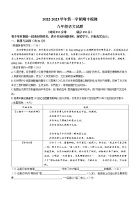 山东省聊城市东阿县2022-2023学年九年级上学期期中语文试题(含答案)
