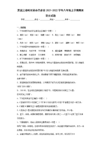 黑龙江省哈尔滨市巴彦县2021-2022学年八年级上学期期末语文试题(含答案)