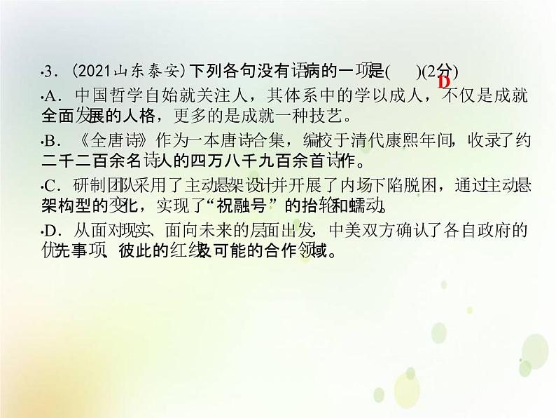 中考语文复习考前冲刺一课件06