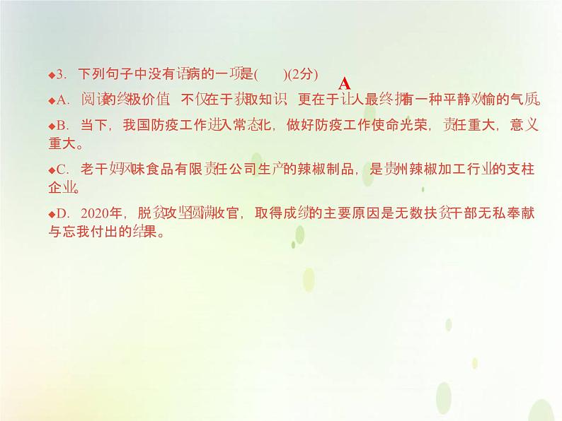 中考语文复习考前冲刺七课件06