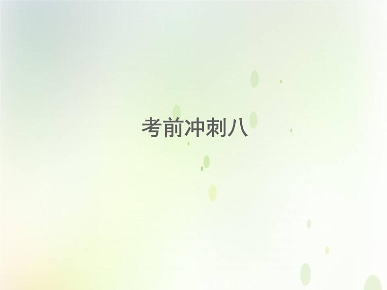 中考语文复习考前冲刺八课件01
