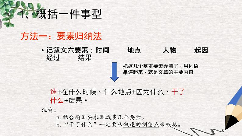 记叙文阅读概括题   课件  2023年中考语文一轮复习第7页