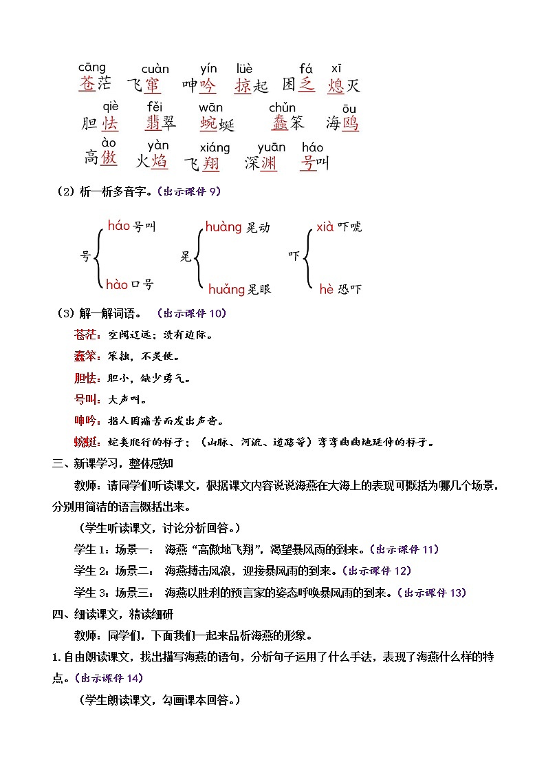 部编版9下语文 4《海燕》课件+教案+练习+说课稿+素材03