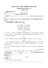 上海市普陀区2022-2023学年九年级上学期期中语文试题（含答案）