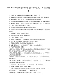 2022-2023学年江西省南昌市十校联考七年级（上）期中语文试卷（含答案解析）
