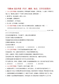 2020-2022年全国中考语文3年真题汇编 专题04 综合考查（句子、修辞、标点、文学文化常识）（学生卷+教师卷）