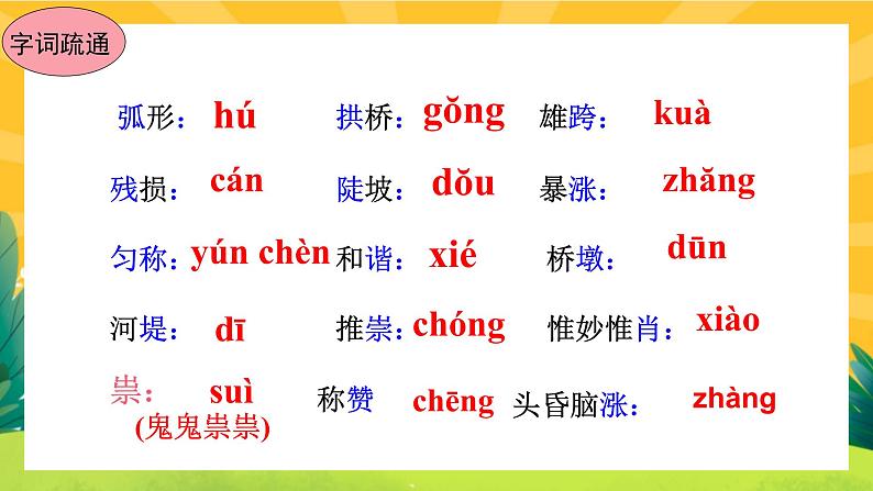 18《中国的石拱桥》课件PPT+导学案+练习课件+课文朗读06