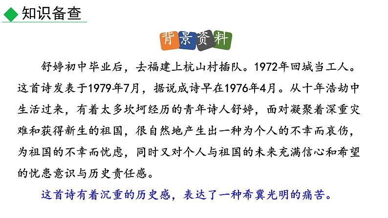 部编版九年级语文下册--1.祖国啊，我亲爱的祖国（课件）06