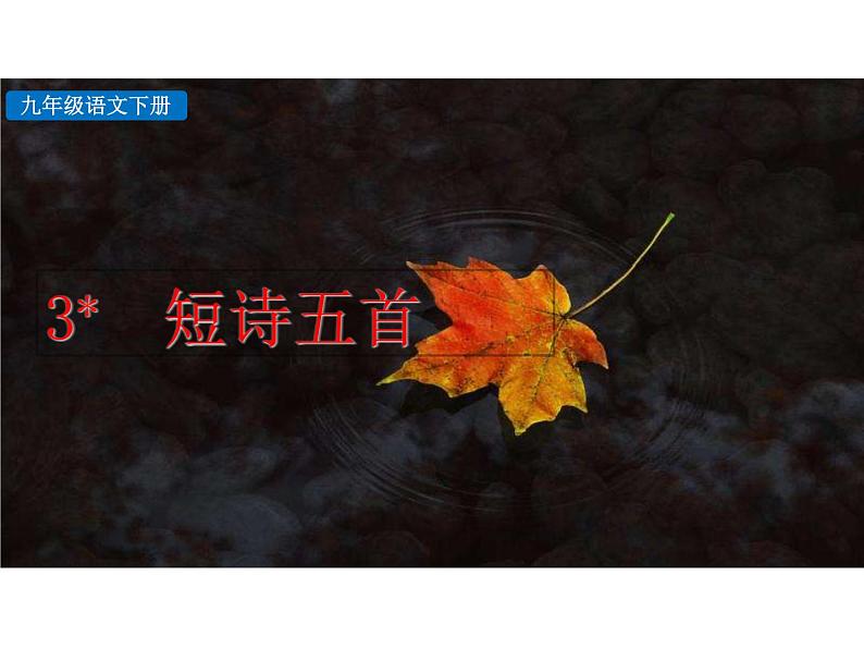 部编版九年级语文下册--3. 短诗五首（课件）第2页