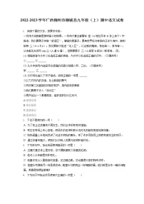 2022-2023学年广西柳州市柳城县九年级（上）期中语文试卷（含答案解析）