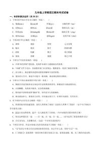黑龙江省齐齐哈尔市梅里斯达斡尔族区2022年九年级上学期语文期末考试试卷（附答案）