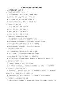 黑龙江省齐齐哈尔市建华区2022年九年级上学期语文期末考试试卷（附答案）