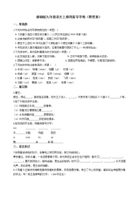 初中语文人教部编版九年级上册6 我看学案