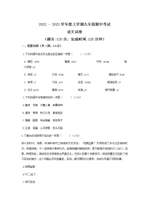山东省日照市新营中学2022-2023学年九年级上学期期中考试语文试题（含答案）