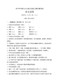四川省成都市天府新区太平中学2022-2023学年九年级上学期期中考试语文试题（含答案）