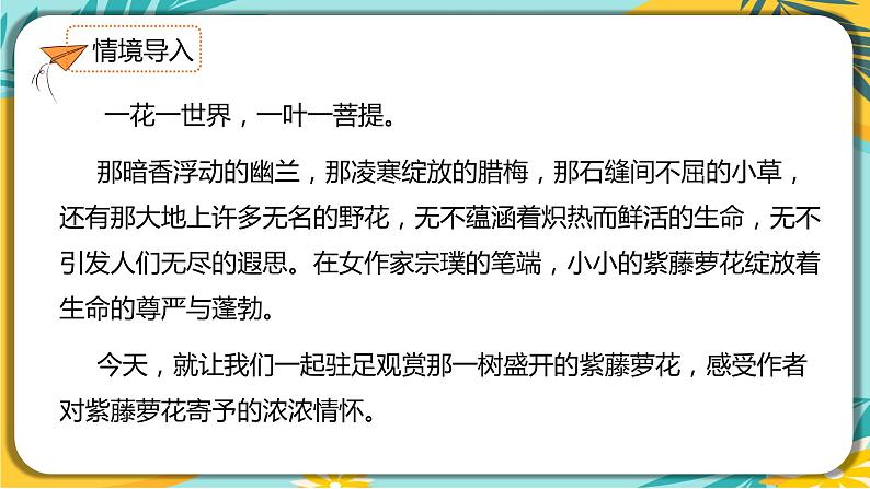 【部编版】语文七年级下册 第五单元 第18课 紫藤萝瀑布 课件04