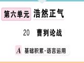 初中语文9下20 曹刿论战习题课件