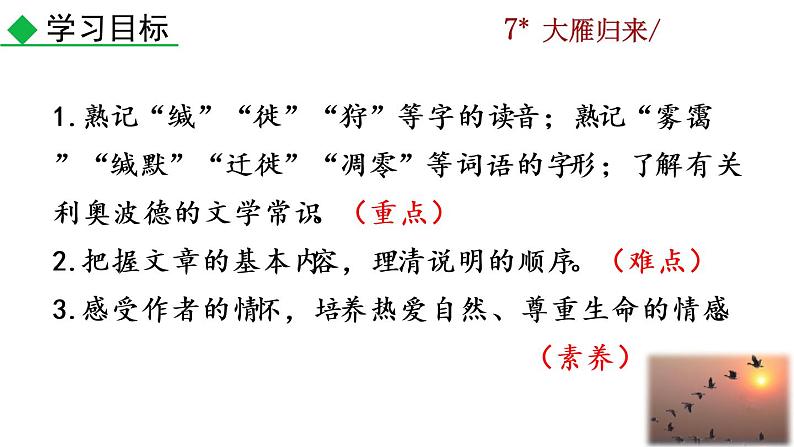 7《大雁归来》教学课件第3页