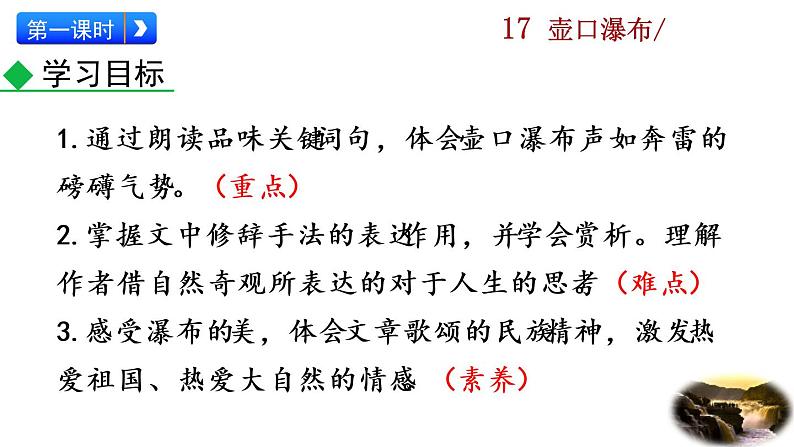 17《壶口瀑布》教学课件第3页