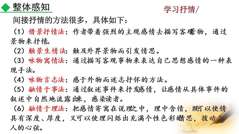 第二单元写作 学习抒情教学课件08