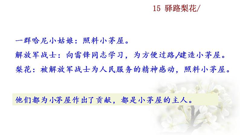 15 《驿路梨花》探究积累课件第3页