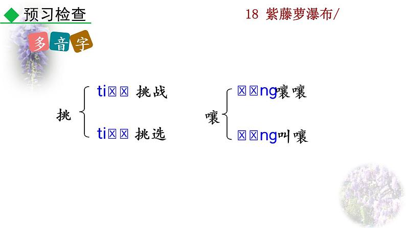 18 《紫藤萝瀑布》教学课件第8页