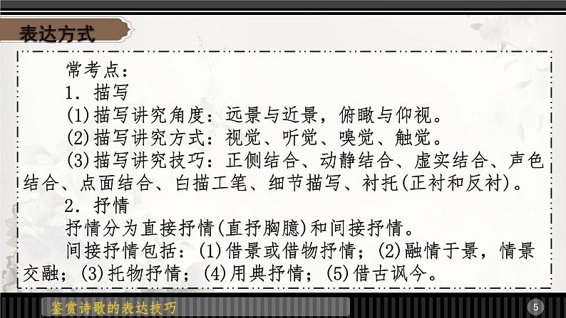鉴赏古代诗歌的表达技巧   课件  2023年中考语文第5页