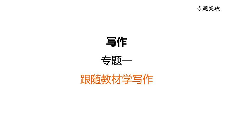 中考语文复习专题一跟随教材学写作课时教学课件第1页