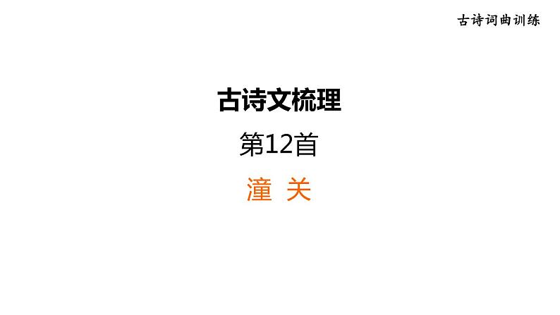 中考语文复习古诗文梳理第12首潼关课后练课件01