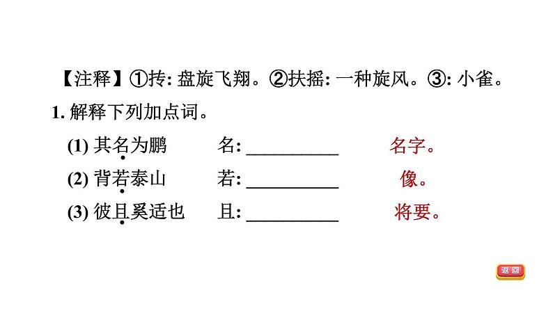 中考语文复习文言文训练25.北冥有鱼课件第4页