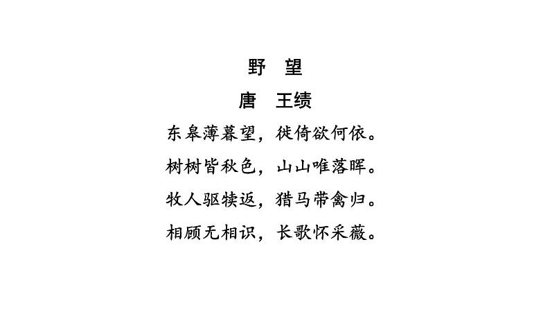 中考语文复习古诗词曲训练第27首野望课件03