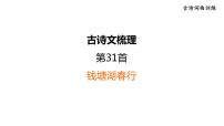 中考语文复习古诗词曲训练第31首钱塘湖春行课件