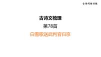 中考语文复习古诗词曲训练第78首白雪歌送武判官归京课件